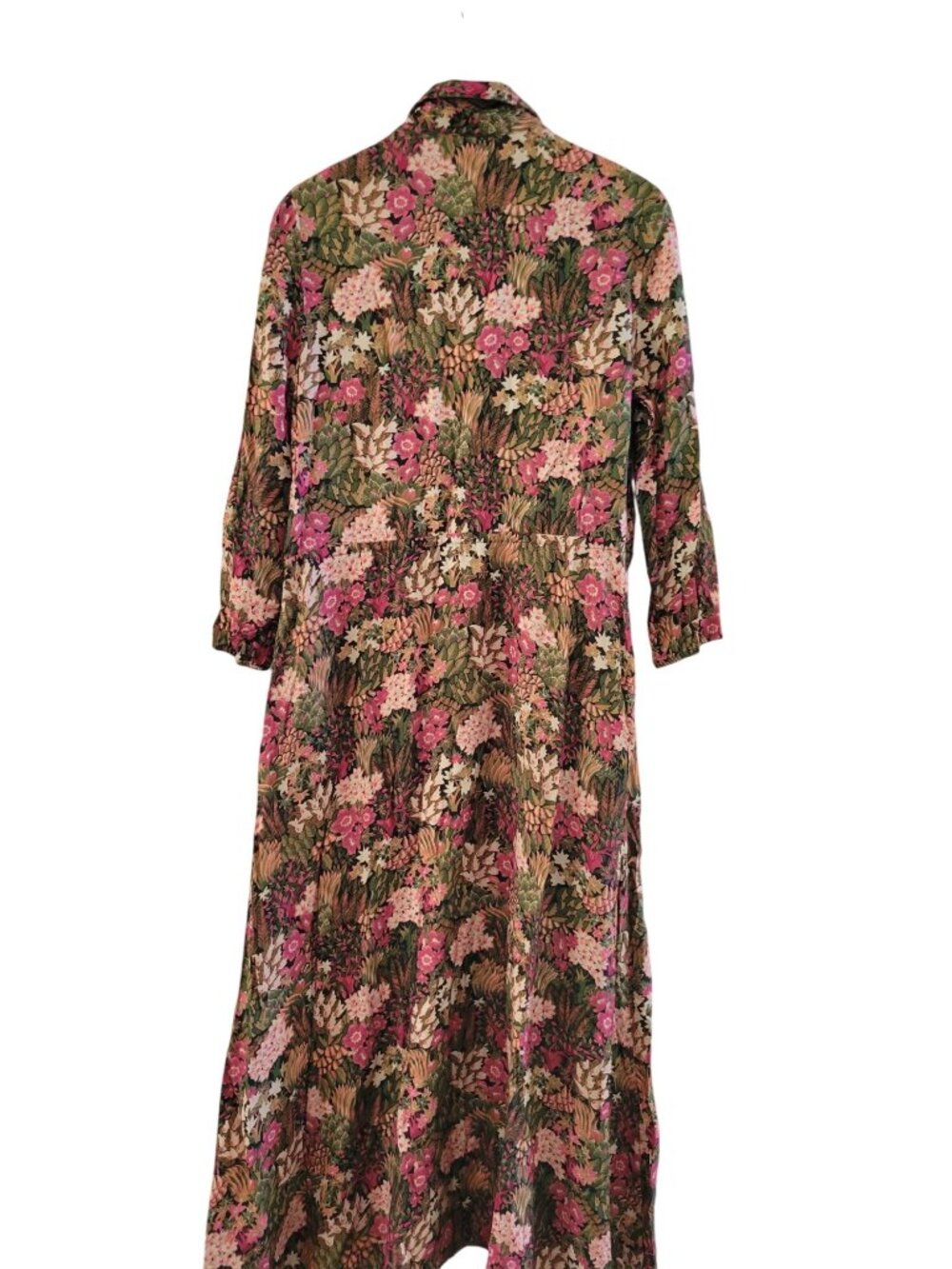 J. McLaughlin Pink Silk Blend floral Midi Dress size XS Modest Heritage